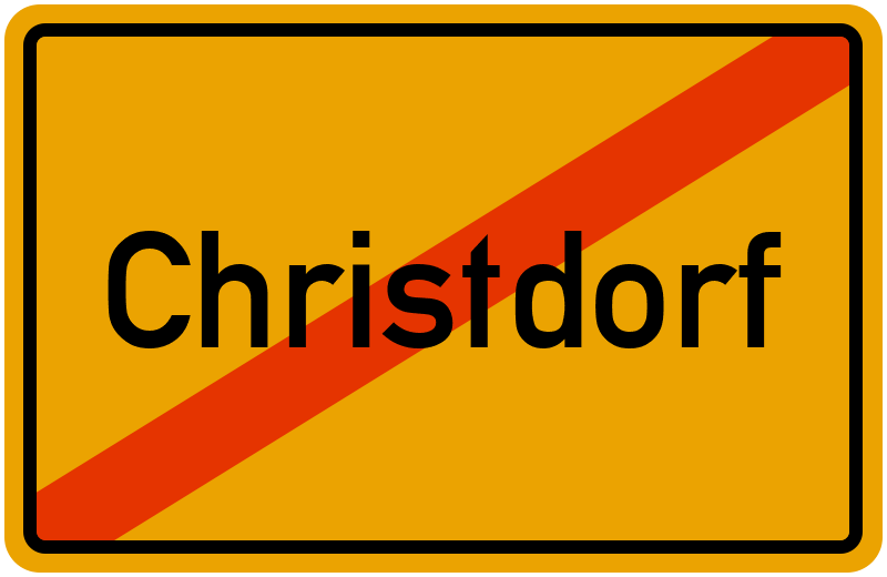 Ortsschild Christdorf