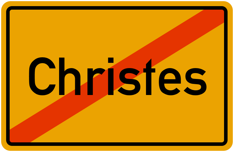 Ortsschild Christes