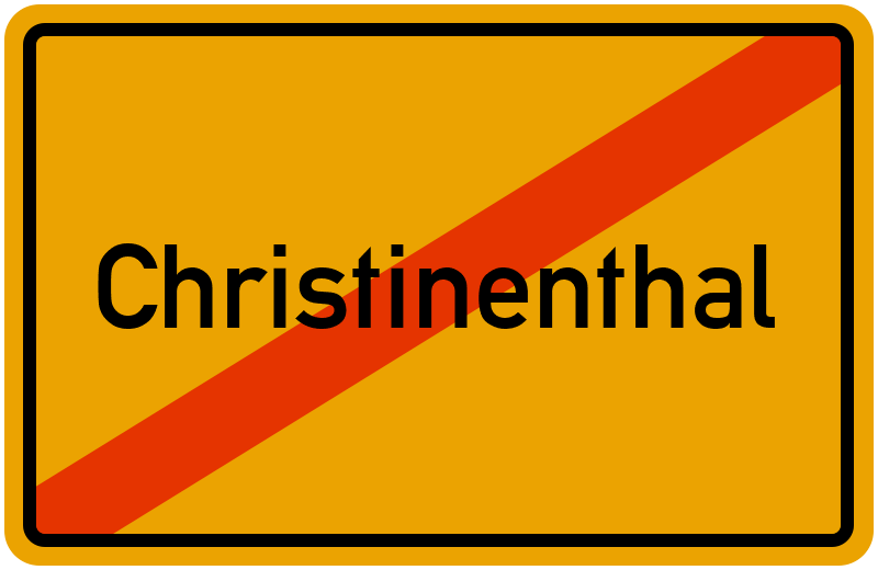 Ortsschild Christinenthal