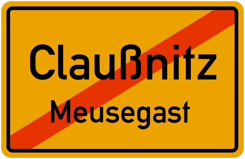 Ortsschild Claußnitz