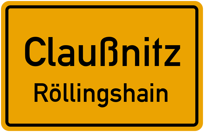 Ortsschild Claußnitz