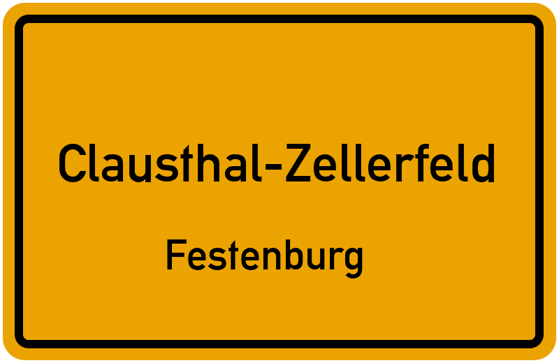 Ortsschild Clausthal-Zellerfeld