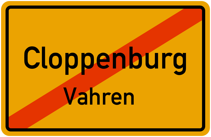 Ortsschild Cloppenburg