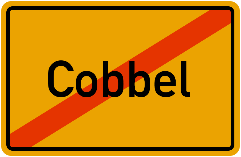 Ortsschild Cobbel