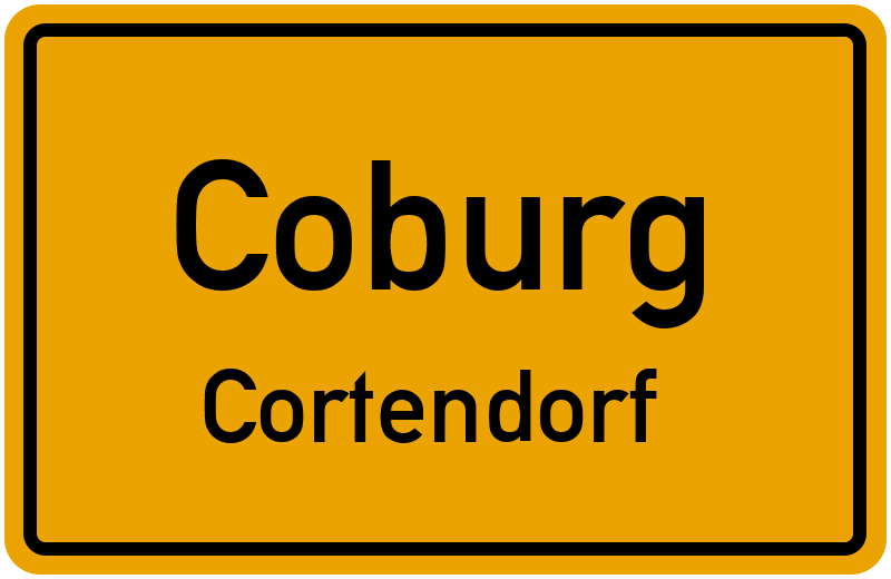 Ortsschild Coburg