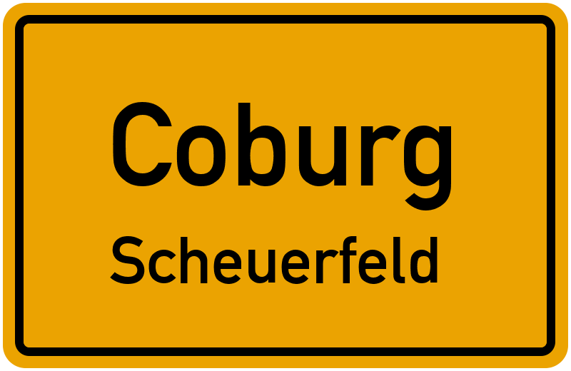 Ortsschild Coburg