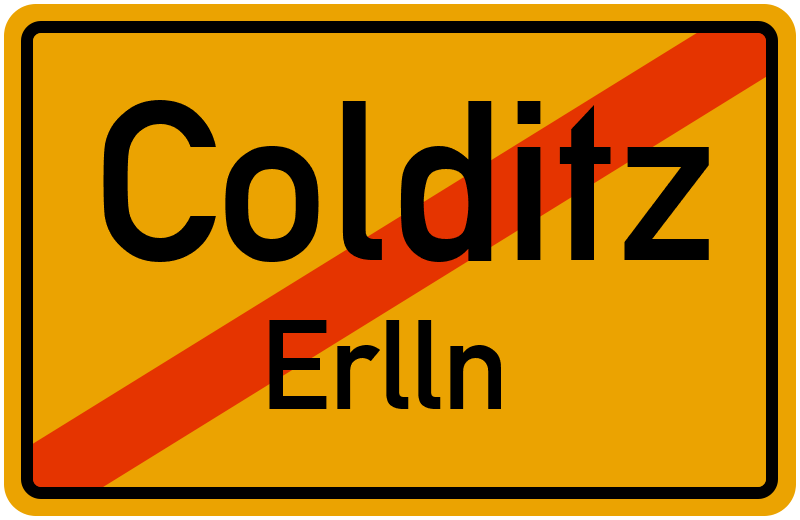 Ortsschild Colditz