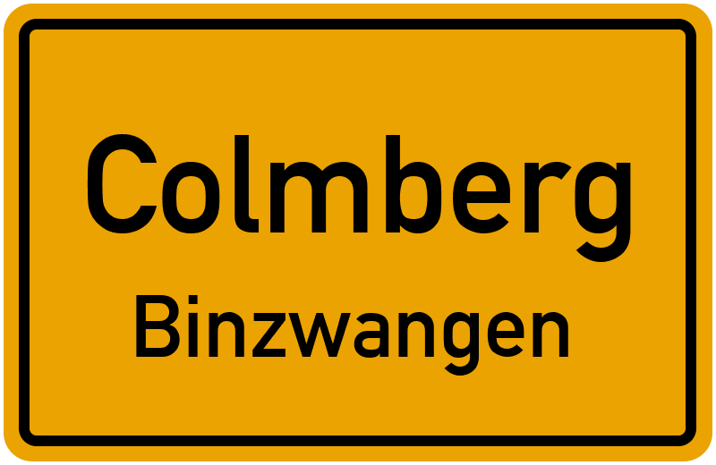 Ortsschild Colmberg