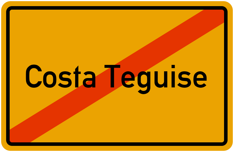 Ortsschild Costa Teguise