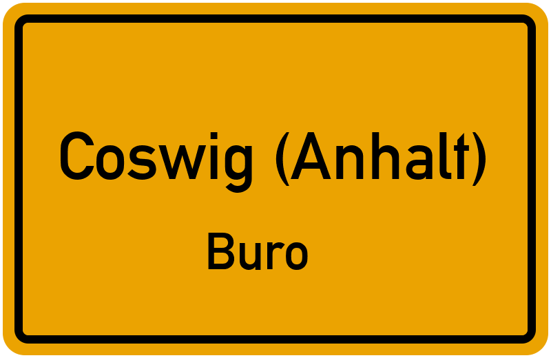 Ortsschild Coswig (Anhalt)