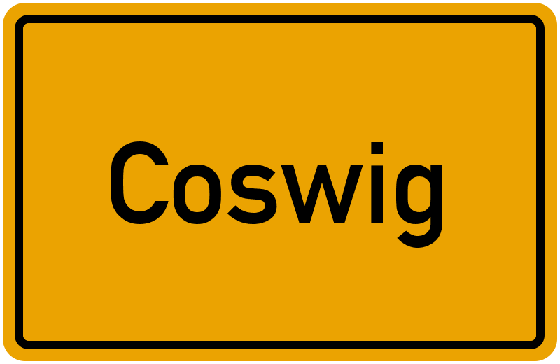 Ortsschild Coswig