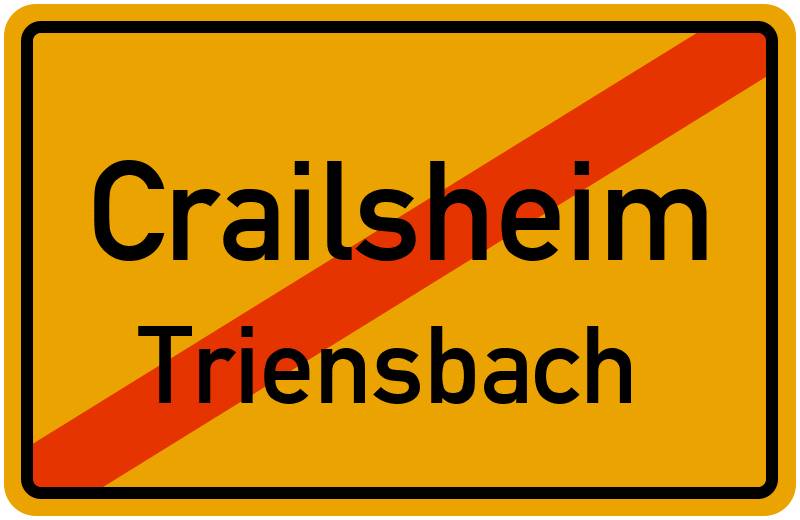 Ortsschild Crailsheim