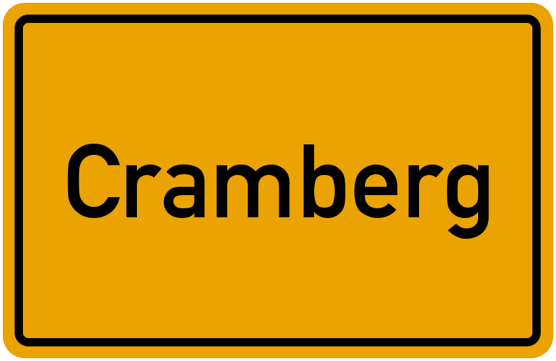 Ortsschild Cramberg