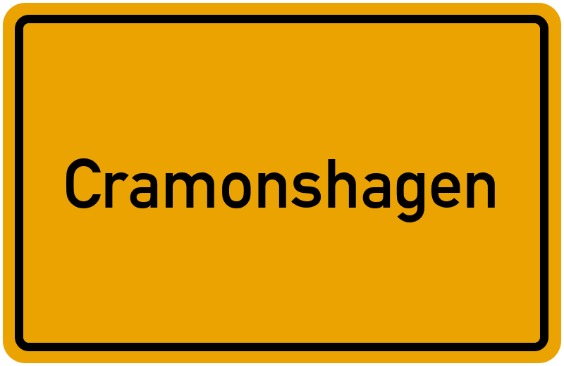 Ortsschild Cramonshagen