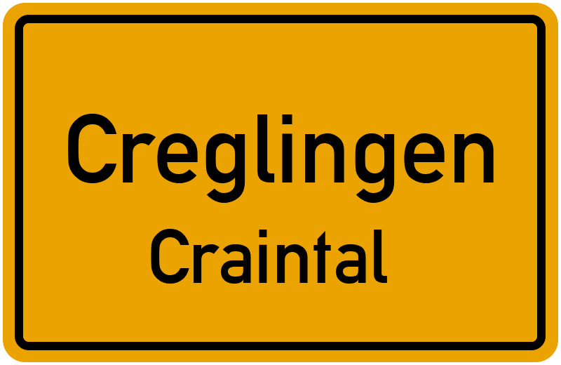 Ortsschild Creglingen
