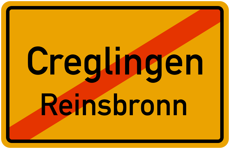 Ortsschild Creglingen