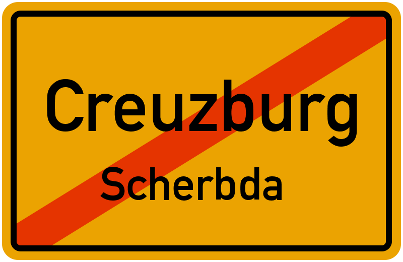 Ortsschild Creuzburg