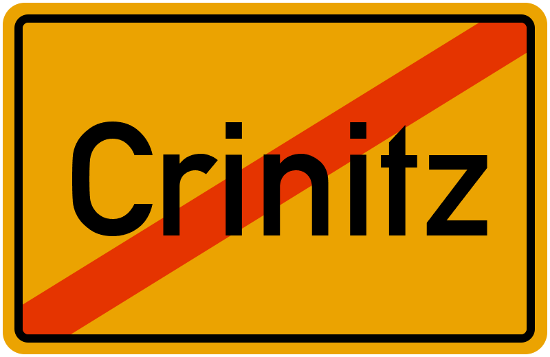 Ortsschild Crinitz