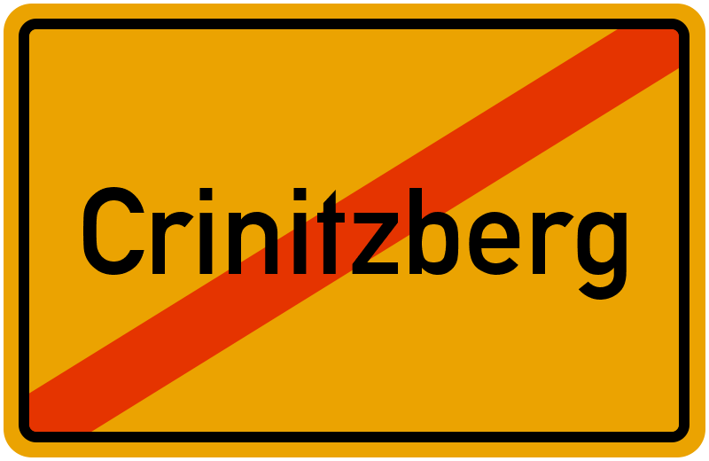 Ortsschild Crinitzberg