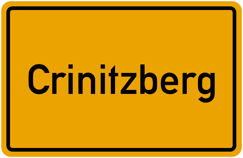 Ortsschild Crinitzberg