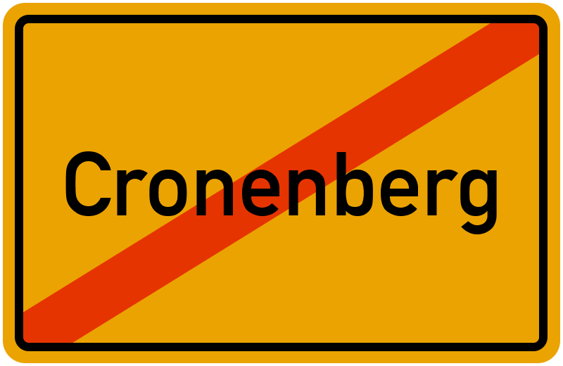 Ortsschild Cronenberg
