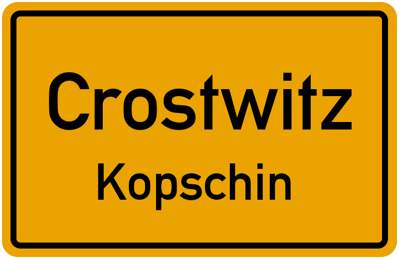 Ortsschild Crostwitz