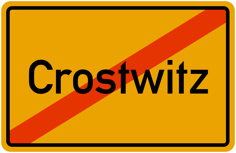 Ortsschild Crostwitz