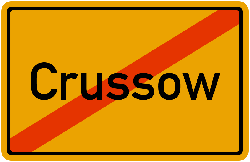 Ortsschild Crussow