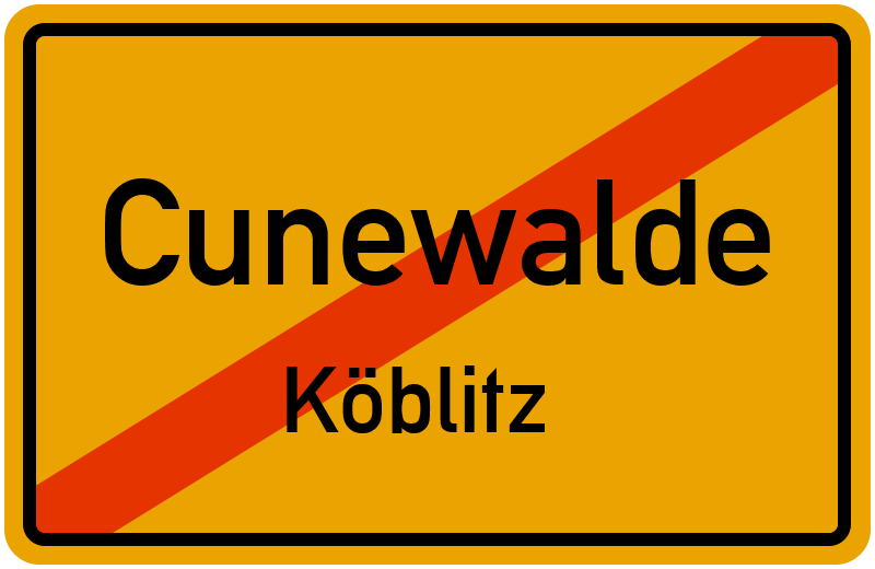 Ortsschild Cunewalde