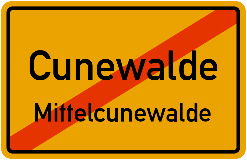 Ortsschild Cunewalde