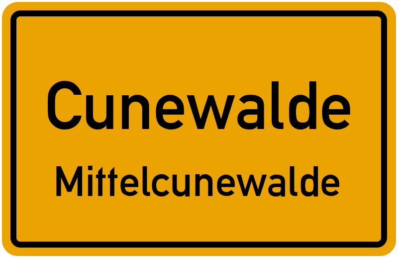 Ortsschild Cunewalde