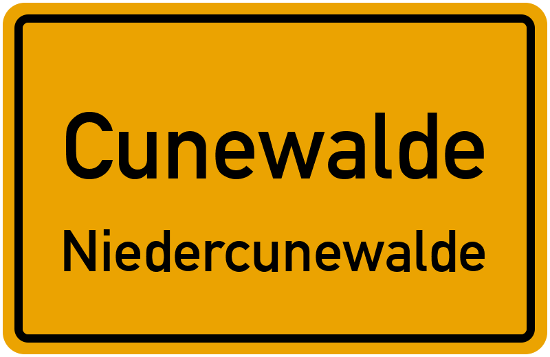 Ortsschild Cunewalde