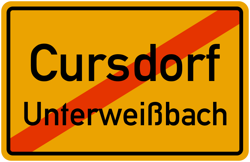 Ortsschild Cursdorf