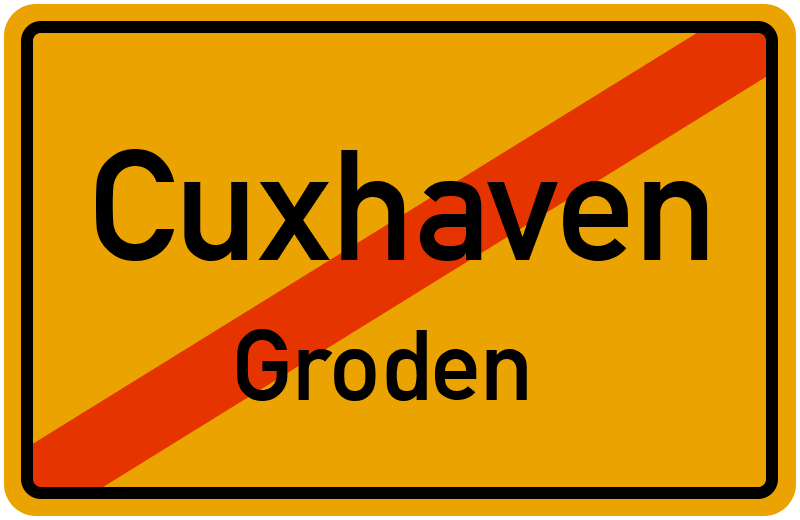 Ortsschild Cuxhaven