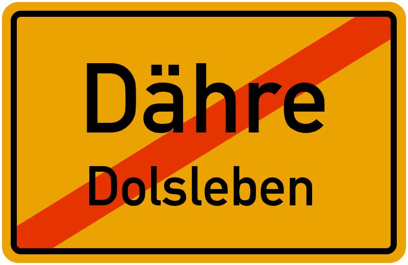 Ortsschild Dähre