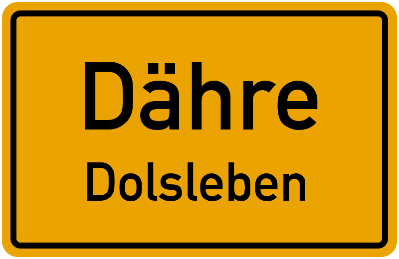 Ortsschild Dähre