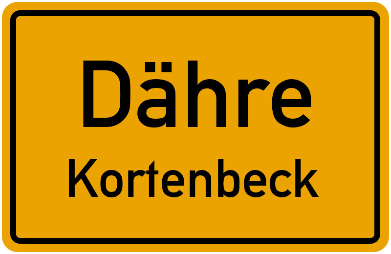 Ortsschild Dähre