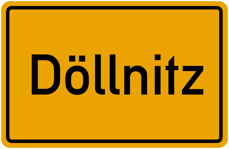 Ortsschild Döllnitz
