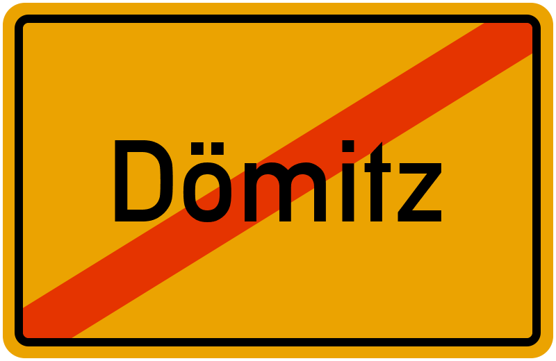 Ortsschild Dömitz