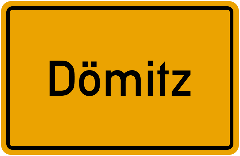 Ortsschild Dömitz