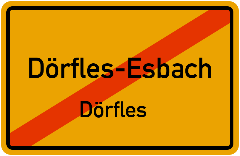 Ortsschild Dörfles-Esbach