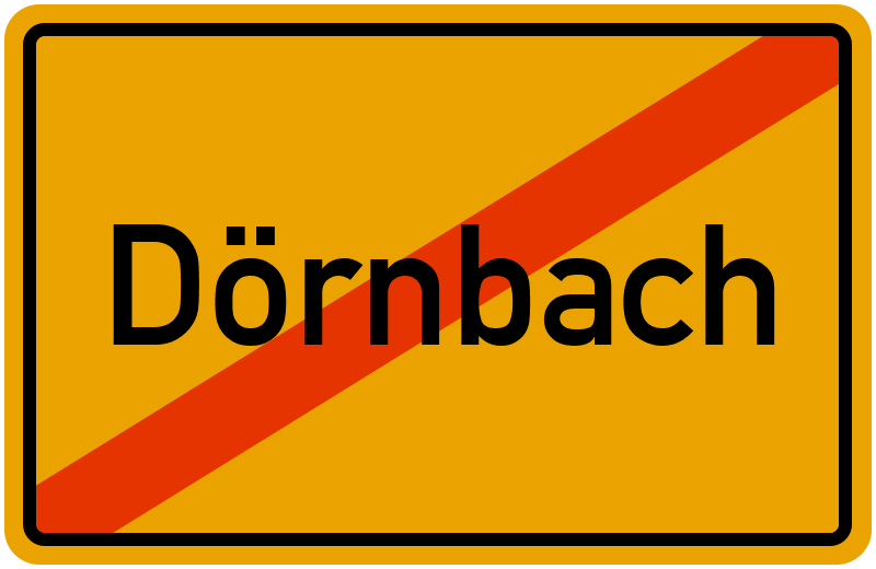 Ortsschild Dörnbach