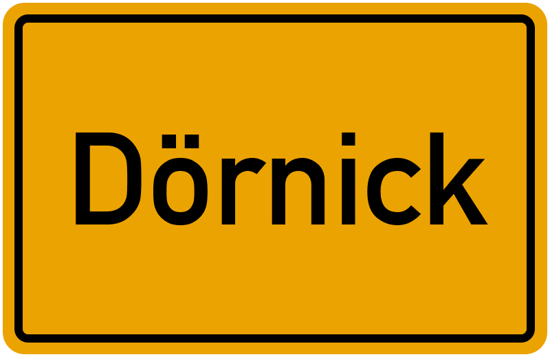 Ortsschild Dörnick