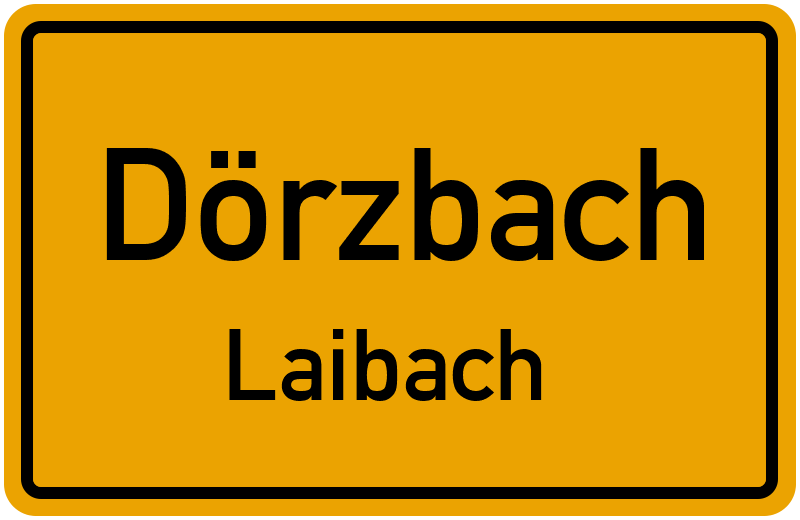 Ortsschild Dörzbach