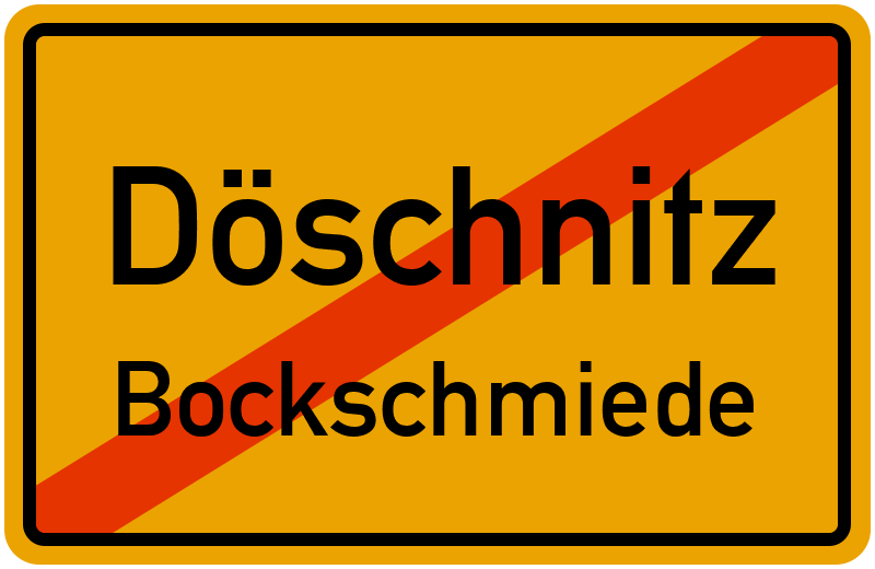 Ortsschild Döschnitz