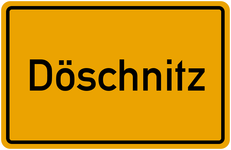 Ortsschild Döschnitz