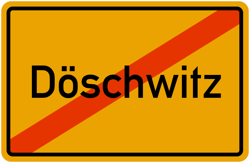 Ortsschild Döschwitz