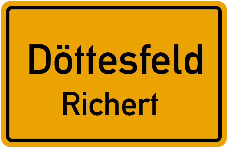 Ortsschild Döttesfeld