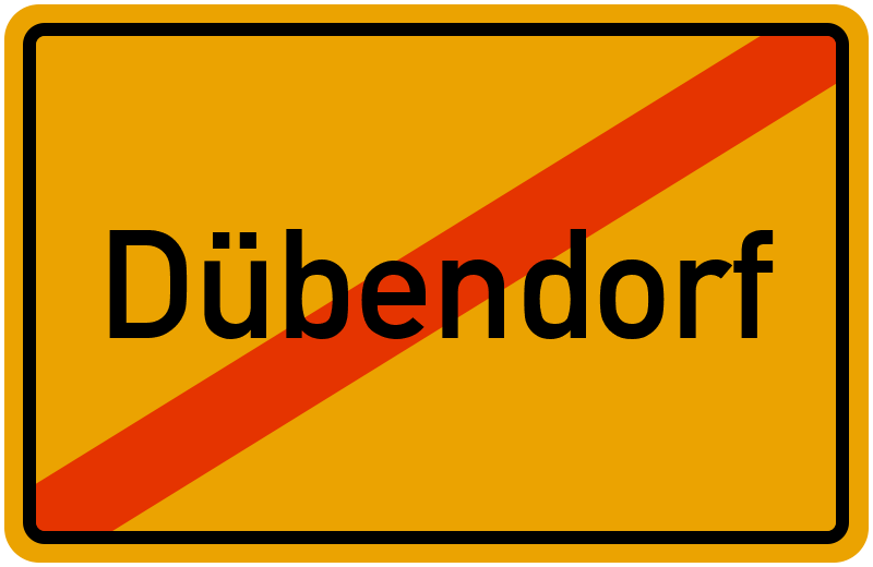 Ortsschild Dübendorf