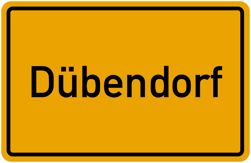 Ortsschild Dübendorf